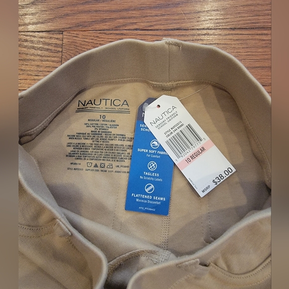 Nautica Girls School Uniform Khaki Pants Size 10 Regular NWT - Picture 7 of 10